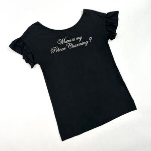 Moschino 'Prince Charming' black short sleeve top